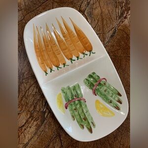 Vintage Mid Century 1959 by LA Pottery Divided Serving Dish